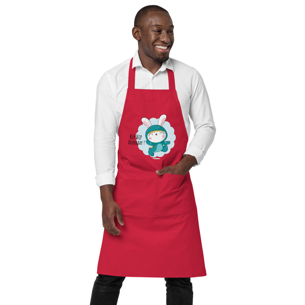 Green rabbit - HIP HIP HOORAAAY | Organic Cotton Apron | SOL'S 03569