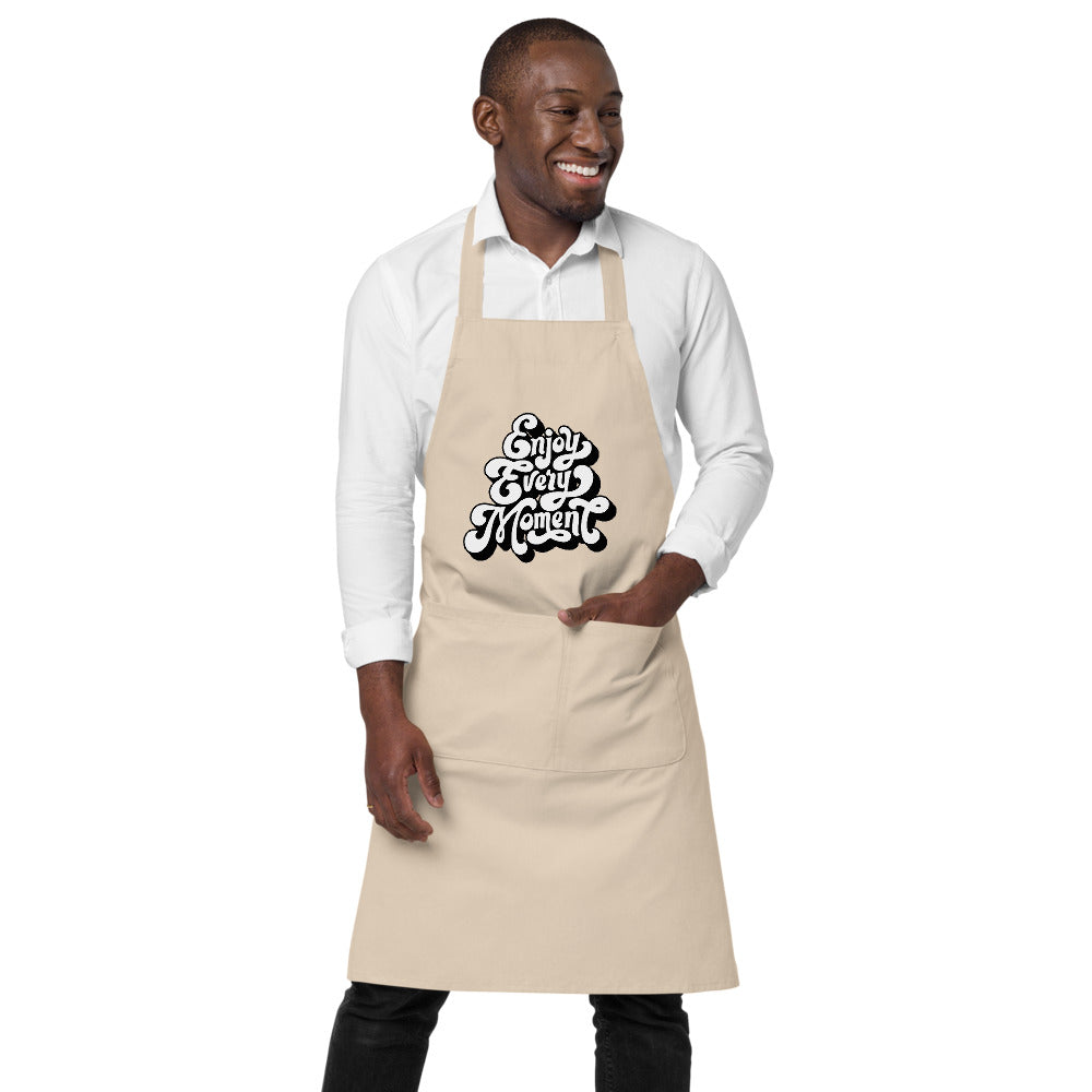 Enjoy every moments white | Organic Cotton Apron | SOL'S 03569