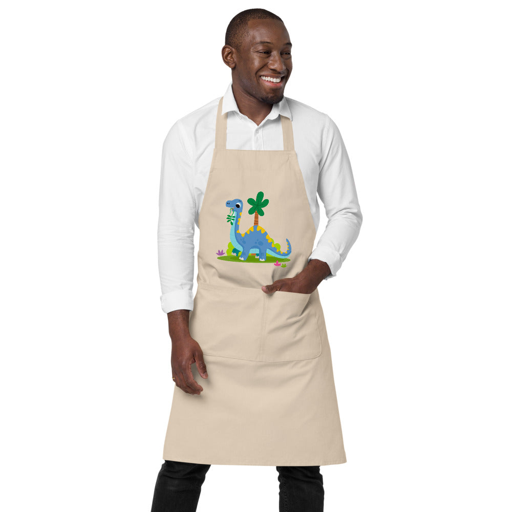 Blue dinosaur | Organic Cotton Apron | SOL'S 03569