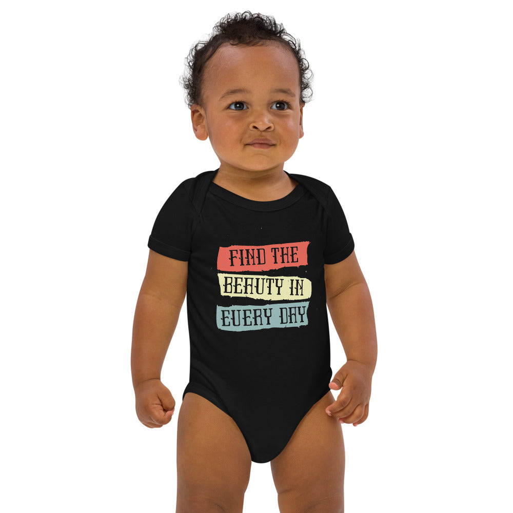 Find the beauty in every day | Organic Cotton Baby Bodysuit | Babybugz BZ10