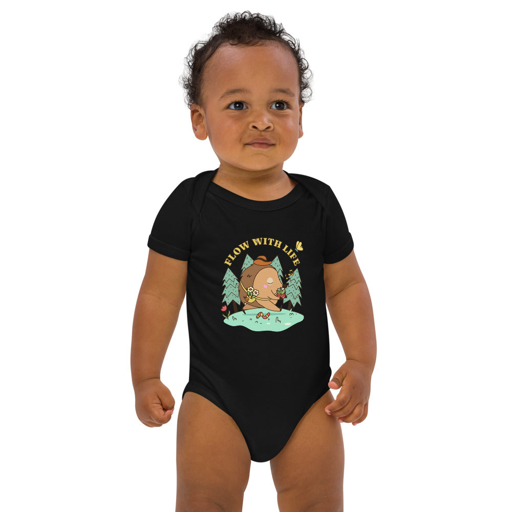 Flow with life | Organic Cotton Baby Bodysuit | Babybugz BZ10