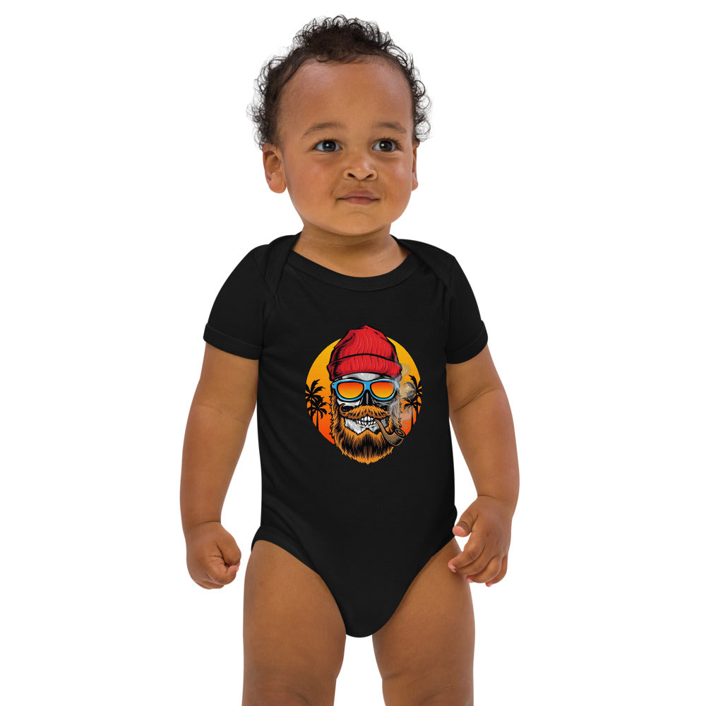 Bearded man | Organic Cotton Baby Bodysuit | Babybugz BZ10