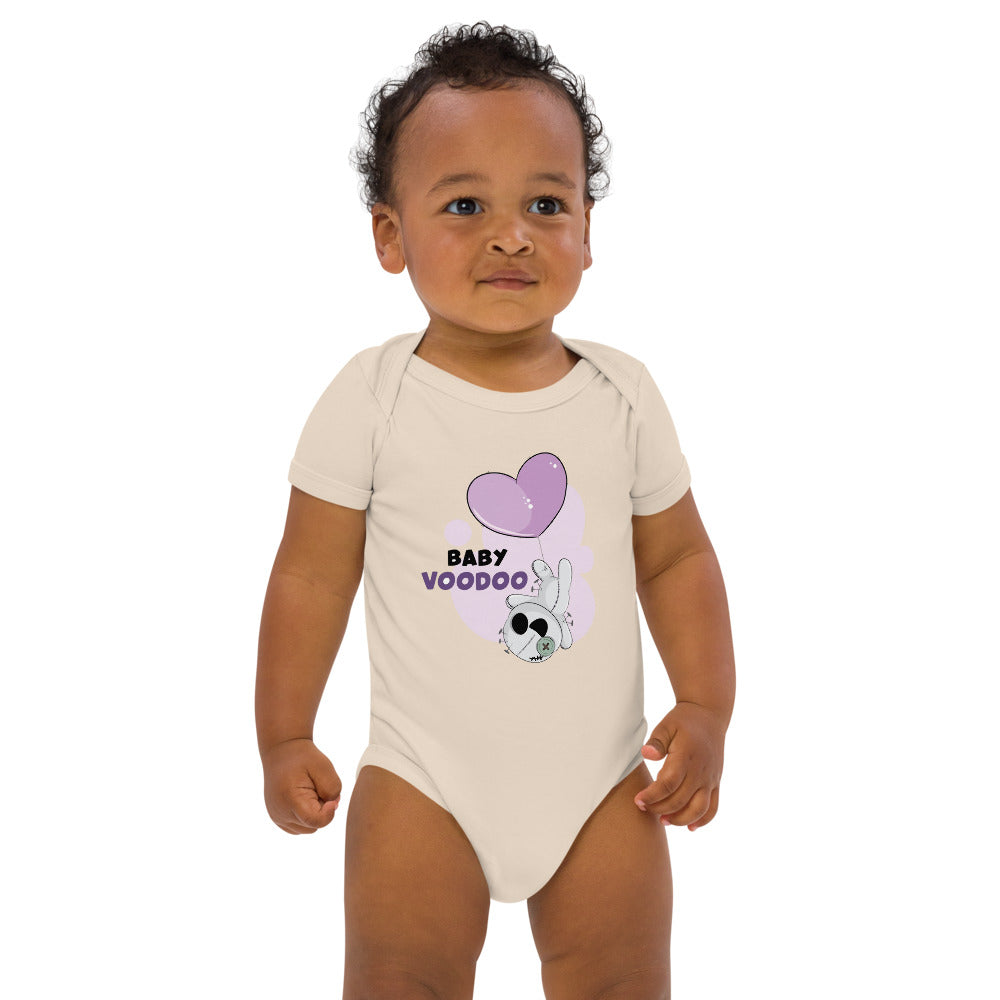 Ted heart - Baby voodoo | Organic Cotton Baby Bodysuit | Babybugz BZ10