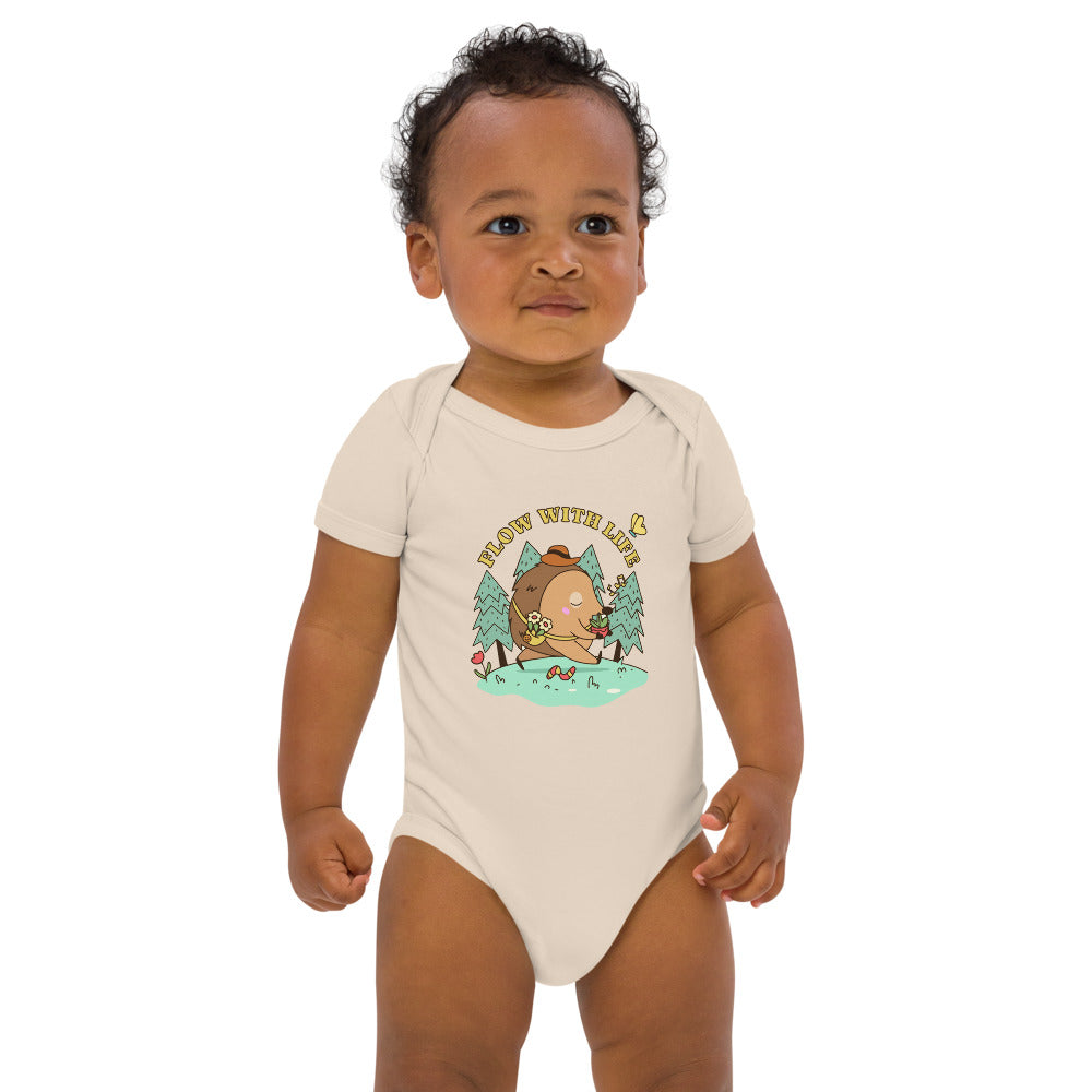 Flow with life | Organic Cotton Baby Bodysuit | Babybugz BZ10