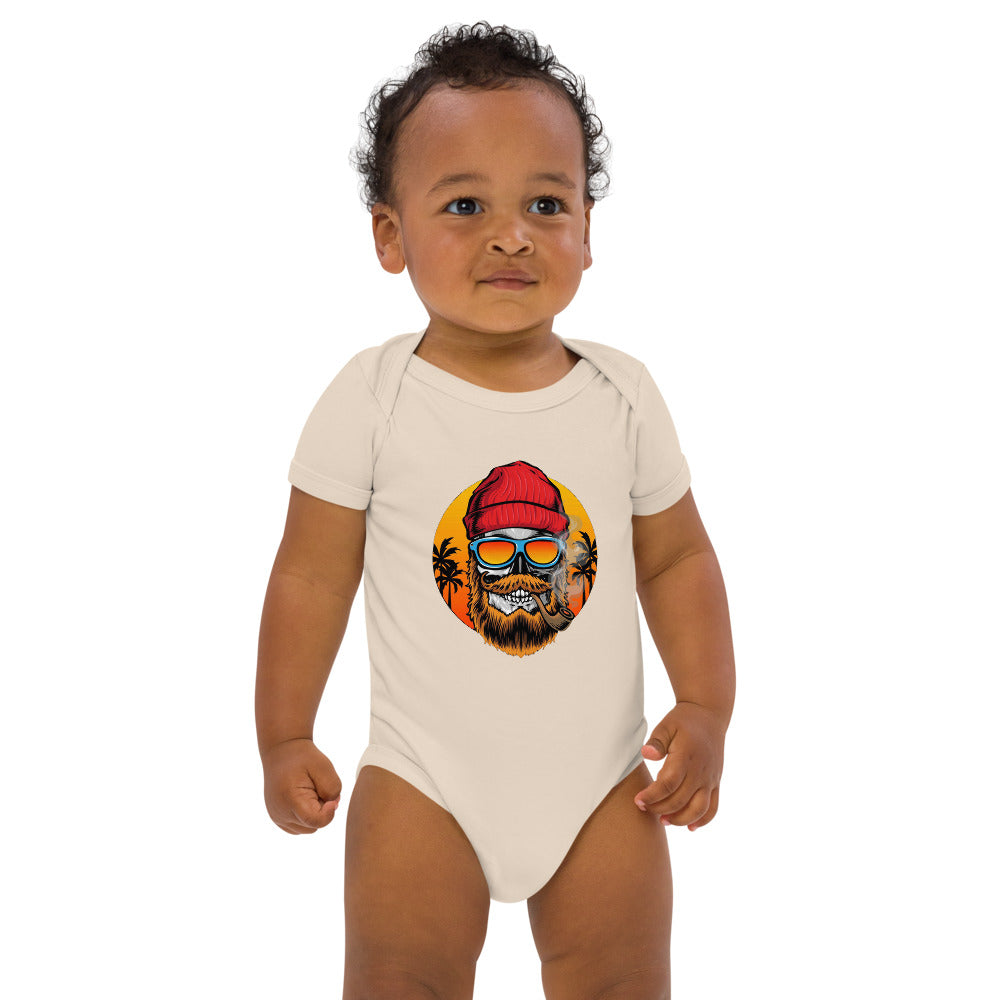 Bearded man | Organic Cotton Baby Bodysuit | Babybugz BZ10