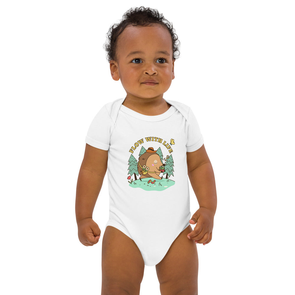 Flow with life | Organic Cotton Baby Bodysuit | Babybugz BZ10