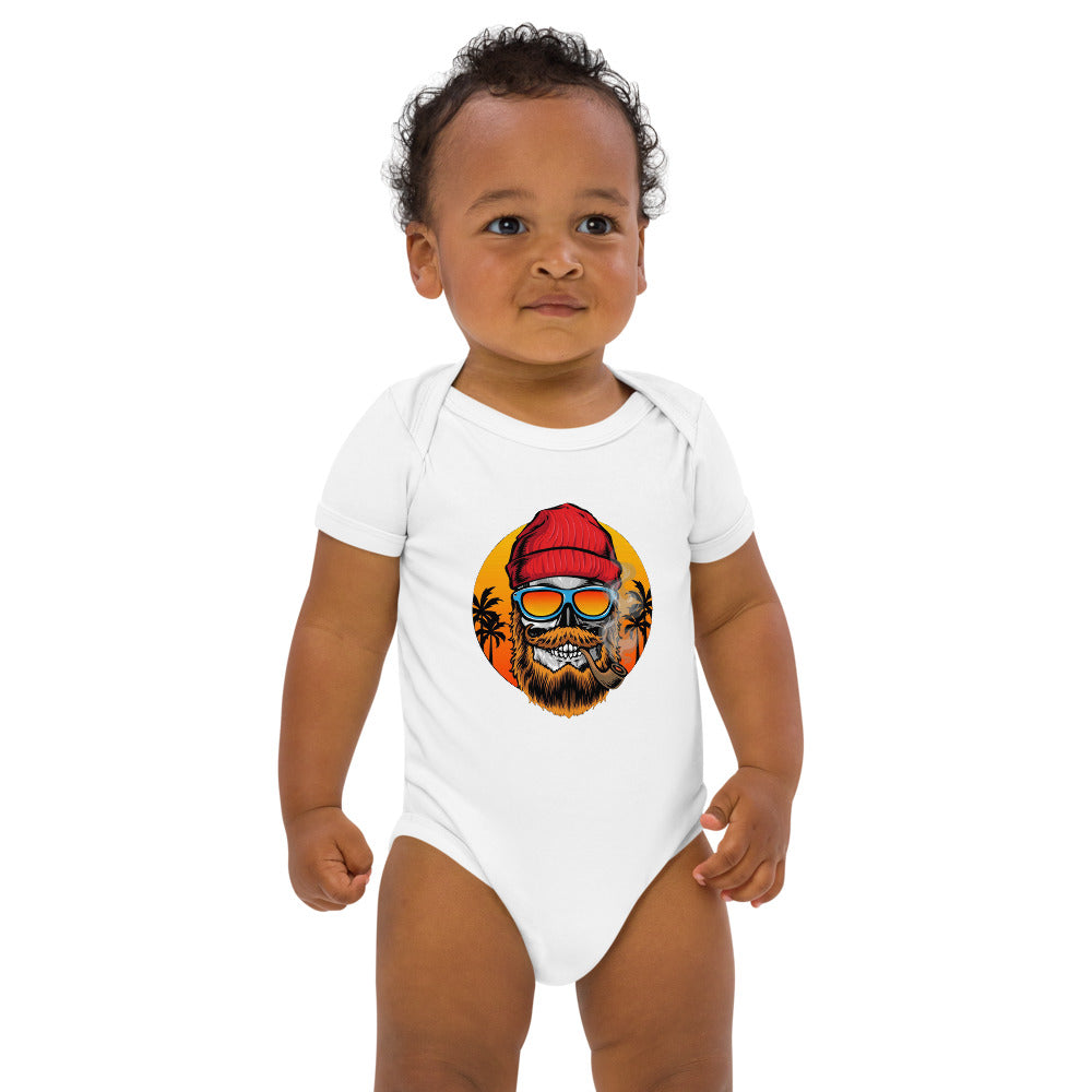 Bearded man | Organic Cotton Baby Bodysuit | Babybugz BZ10