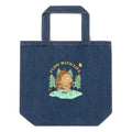 Flow with life | Organic Denim Tote Bag | Mantis M196
