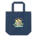 Good feelings | Organic Denim Tote Bag | Mantis M196