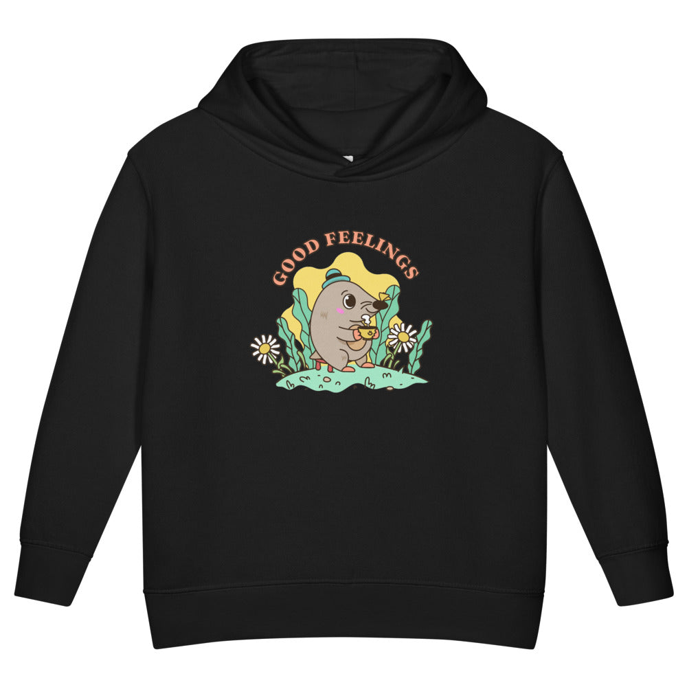 Good feelings | Toddler Pullover Fleece Hoodie | Rabbit Skins 3326