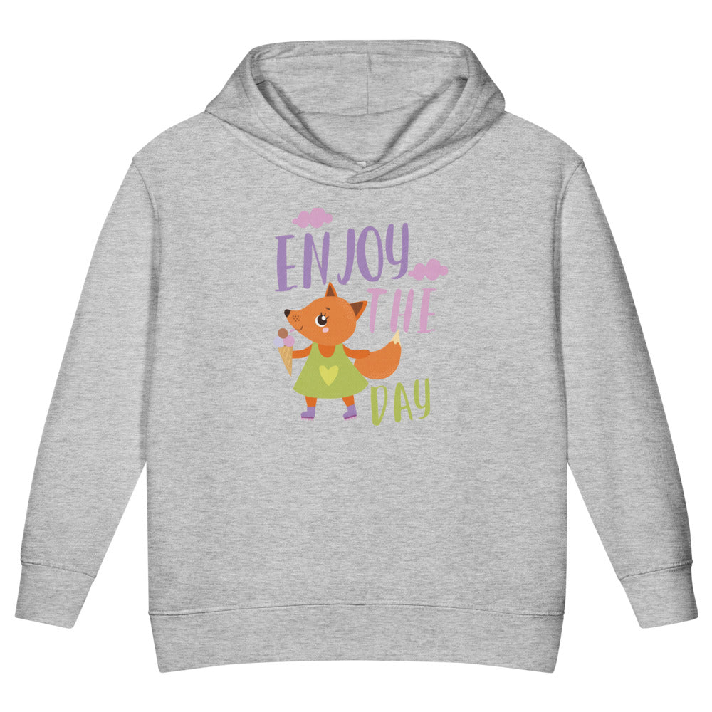 Orange fox - Ẹnoy the day | Toddler Pullover Fleece Hoodie | Rabbit Skins 3326