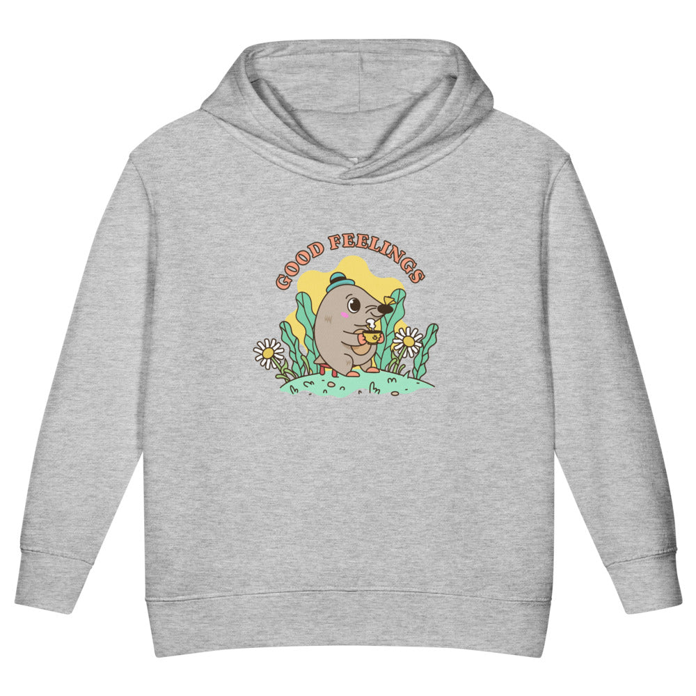 Good feelings | Toddler Pullover Fleece Hoodie | Rabbit Skins 3326
