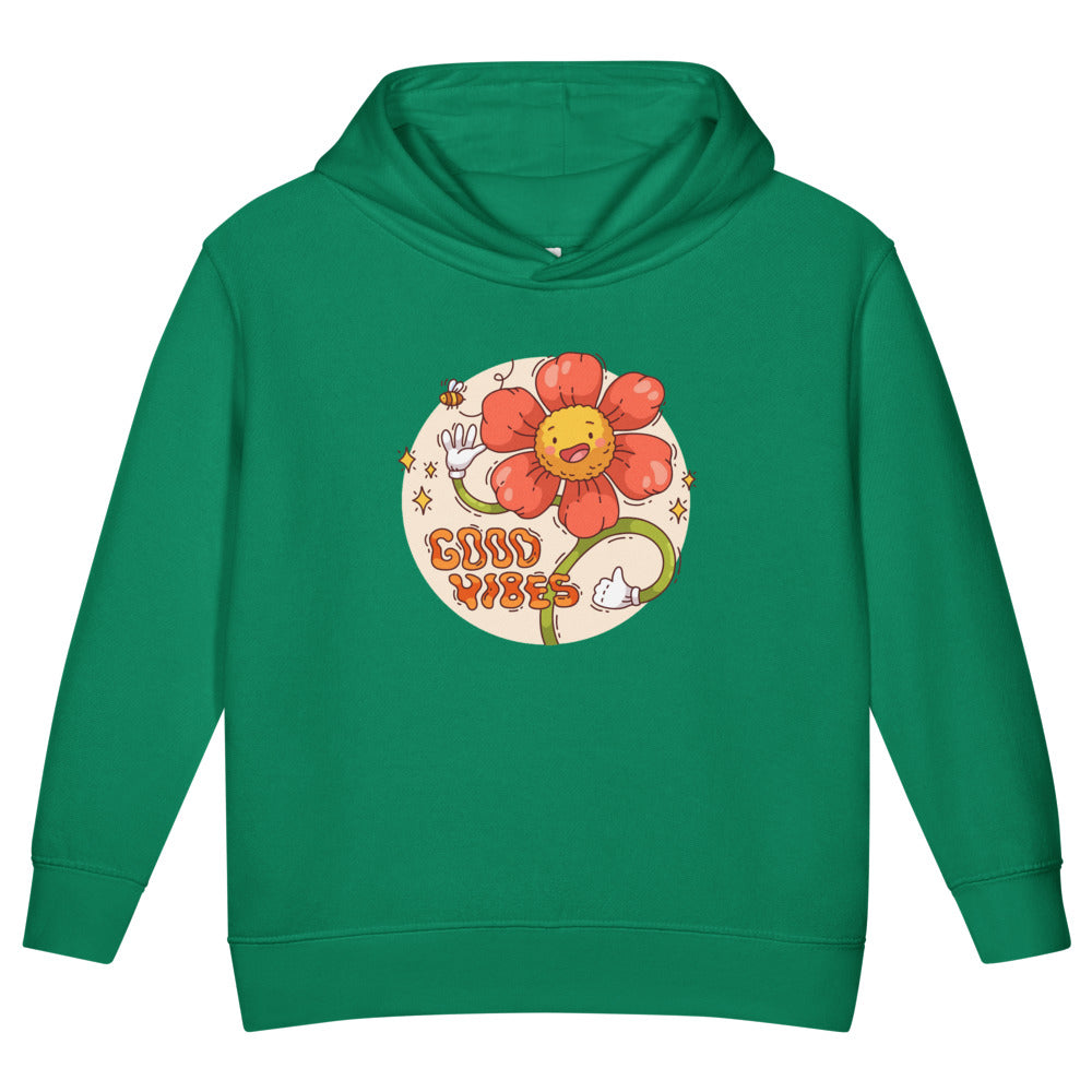 Good vides | Toddler Pullover Fleece Hoodie | Rabbit Skins 3326