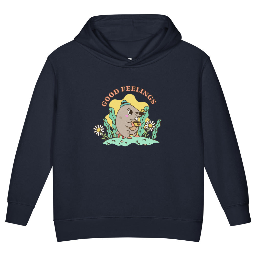 Good feelings | Toddler Pullover Fleece Hoodie | Rabbit Skins 3326