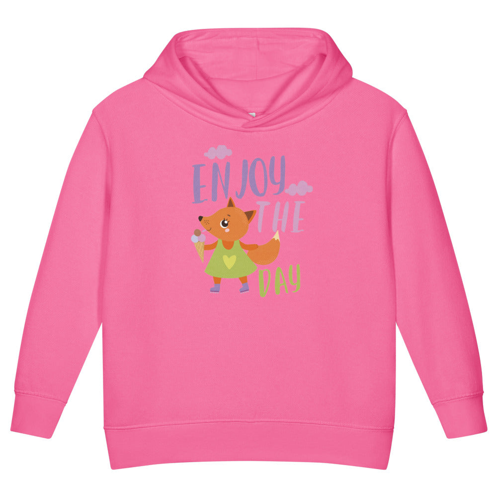 Orange fox - Ẹnoy the day | Toddler Pullover Fleece Hoodie | Rabbit Skins 3326