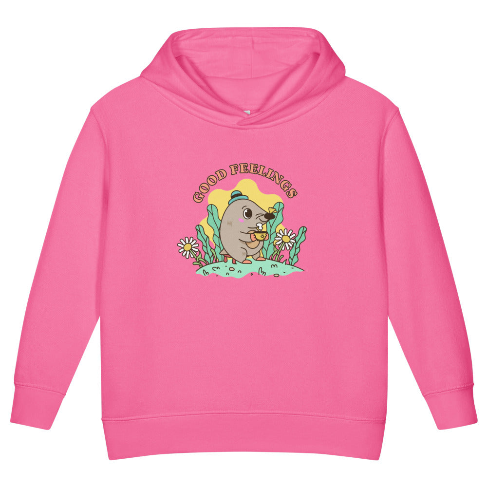 Good feelings | Toddler Pullover Fleece Hoodie | Rabbit Skins 3326