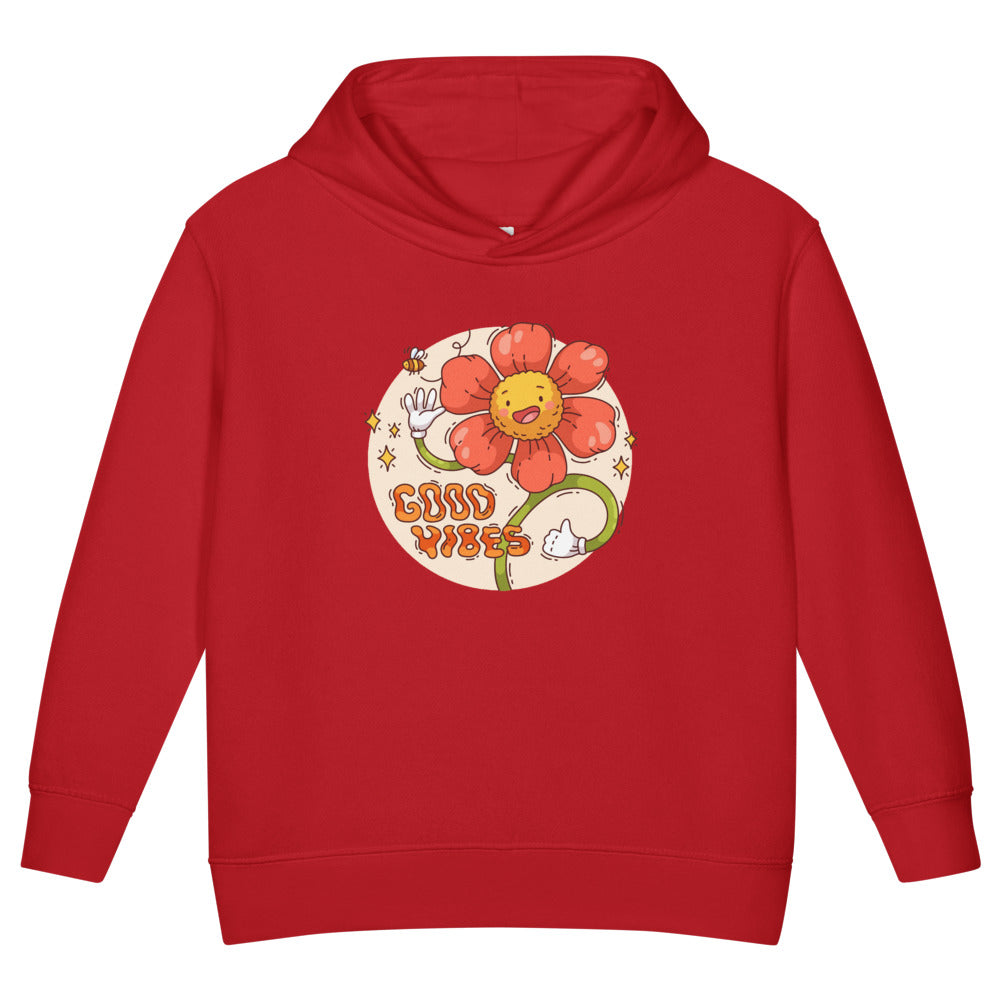 Good vides | Toddler Pullover Fleece Hoodie | Rabbit Skins 3326