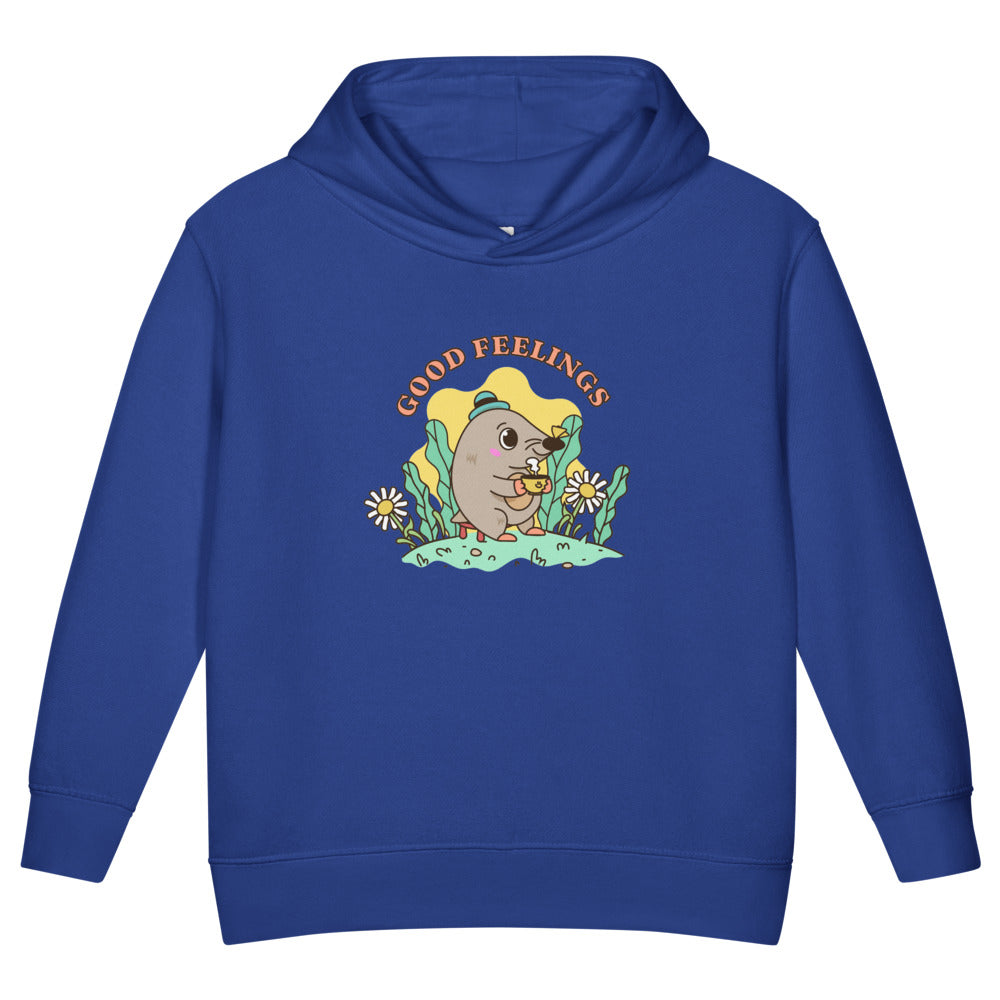 Good feelings | Toddler Pullover Fleece Hoodie | Rabbit Skins 3326