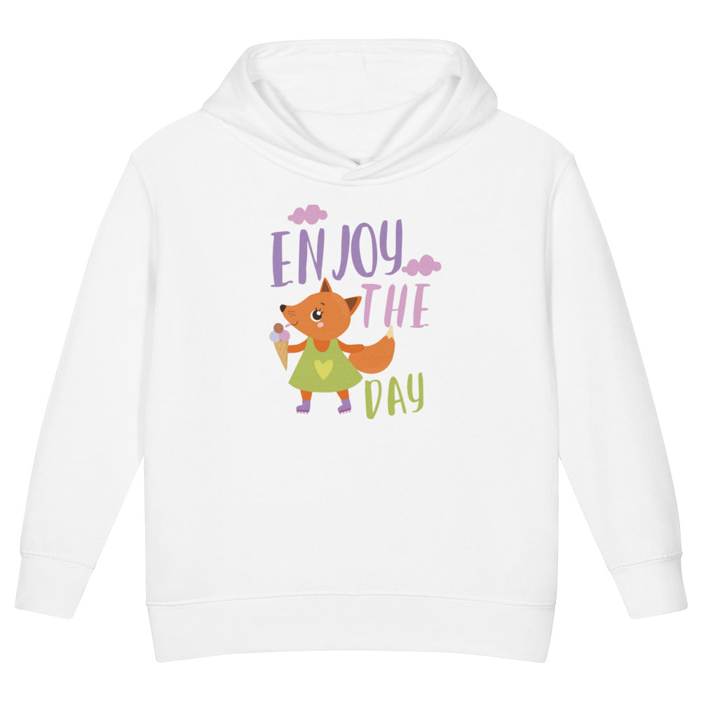 Orange fox - Ẹnoy the day | Toddler Pullover Fleece Hoodie | Rabbit Skins 3326