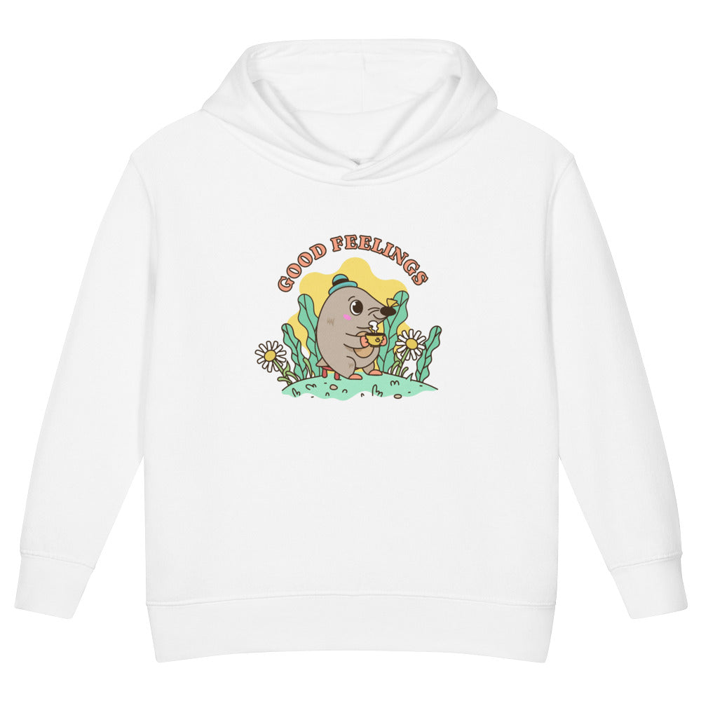 Good feelings | Toddler Pullover Fleece Hoodie | Rabbit Skins 3326