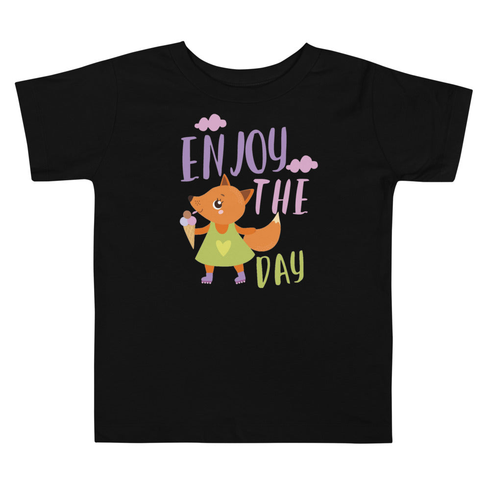 Orange fox - Ẹnoy the day | Toddler Staple Tee | Bella + Canvas 3001T