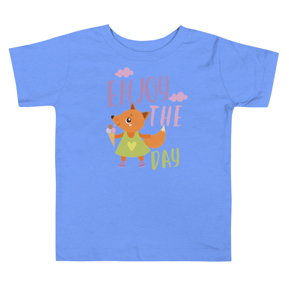 Orange fox - Ẹnoy the day | Toddler Staple Tee | Bella + Canvas 3001T