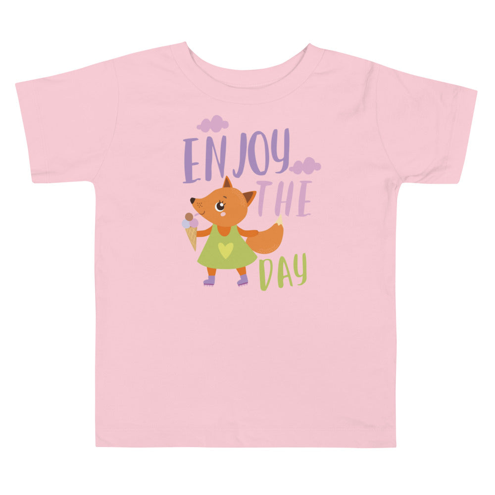 Orange fox - Ẹnoy the day | Toddler Staple Tee | Bella + Canvas 3001T