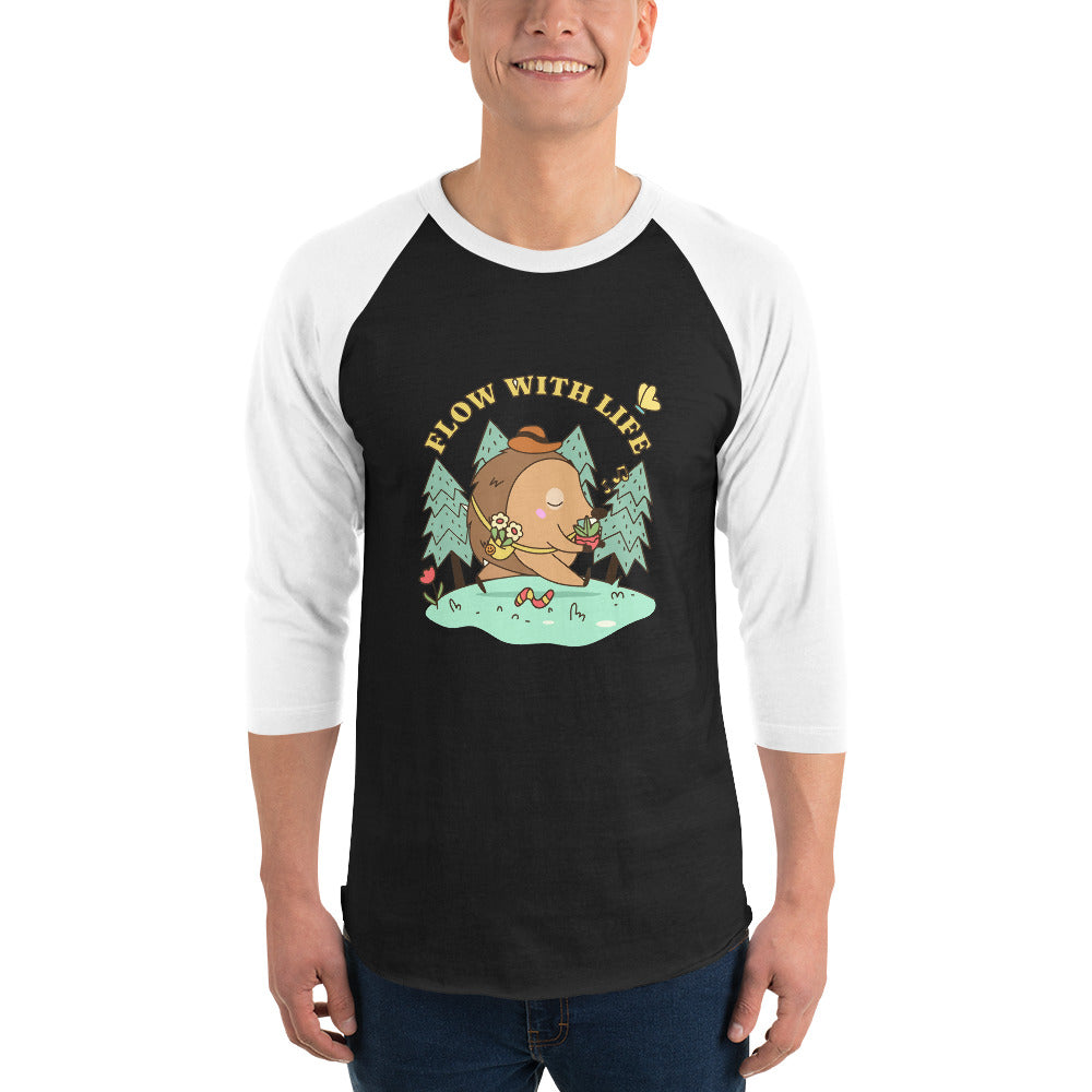Flow with life | Unisex 3/4 Sleeve Raglan Shirt | Tultex 245