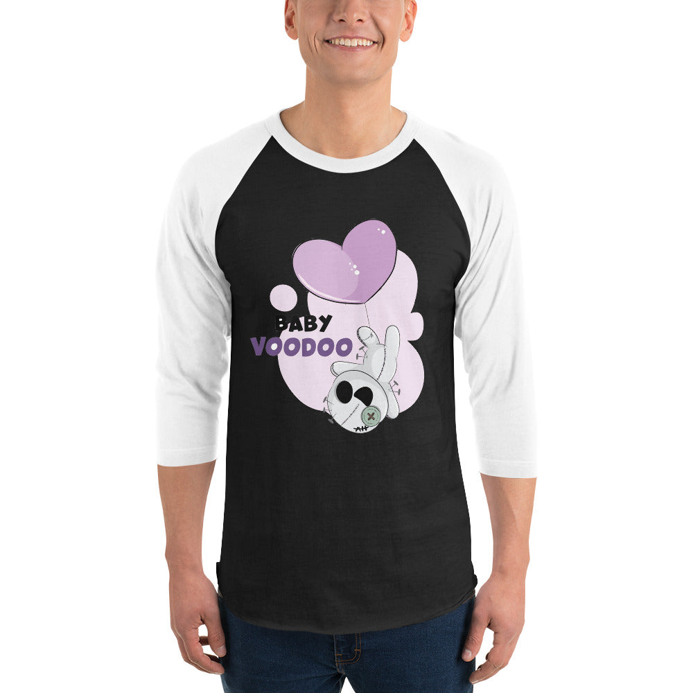 Ted heart - Baby voodoo | Unisex 3/4 Sleeve Raglan Shirt | Tultex 245