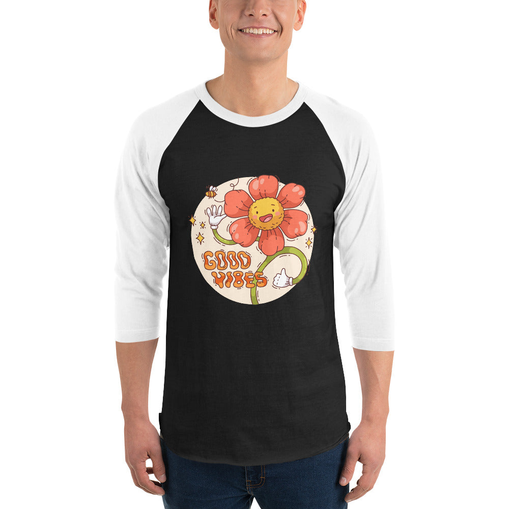 Good vides | Unisex 3/4 Sleeve Raglan Shirt | Tultex 245