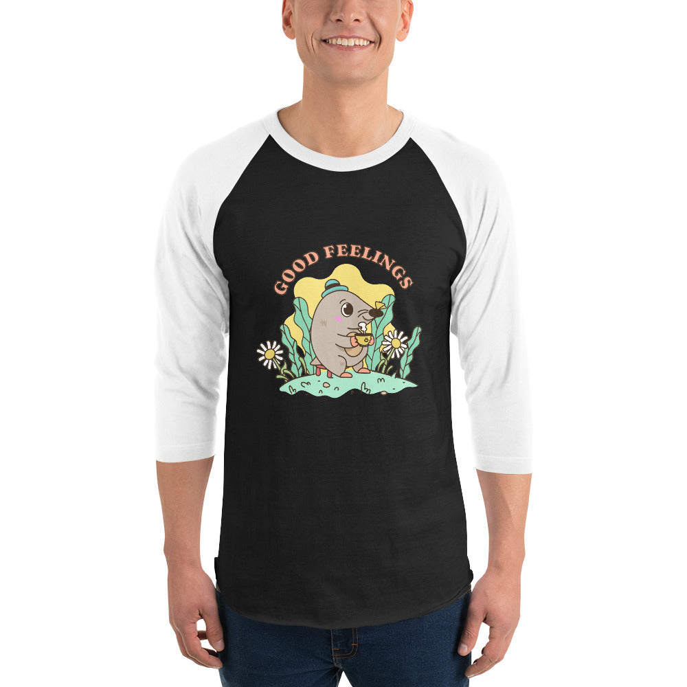 Good feelings | Unisex 3/4 Sleeve Raglan Shirt | Tultex 245