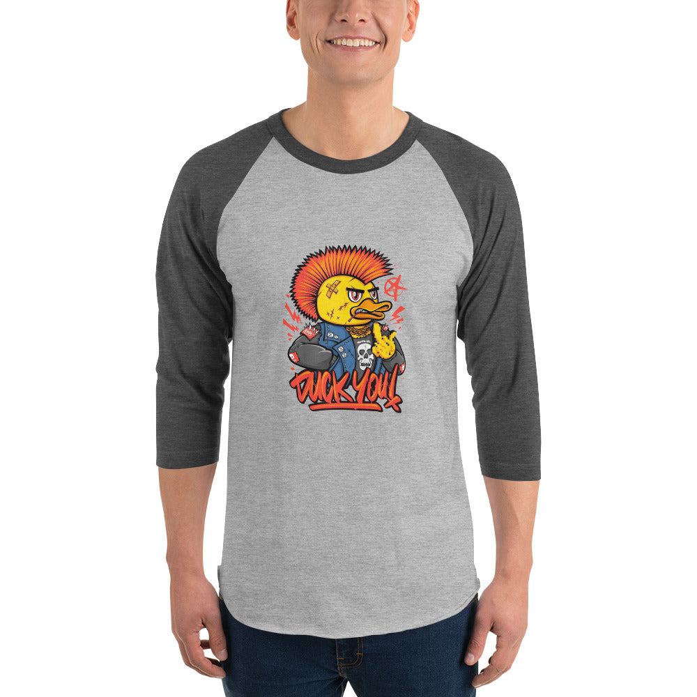 Duck you | Unisex 3/4 Sleeve Raglan Shirt | Tultex 245