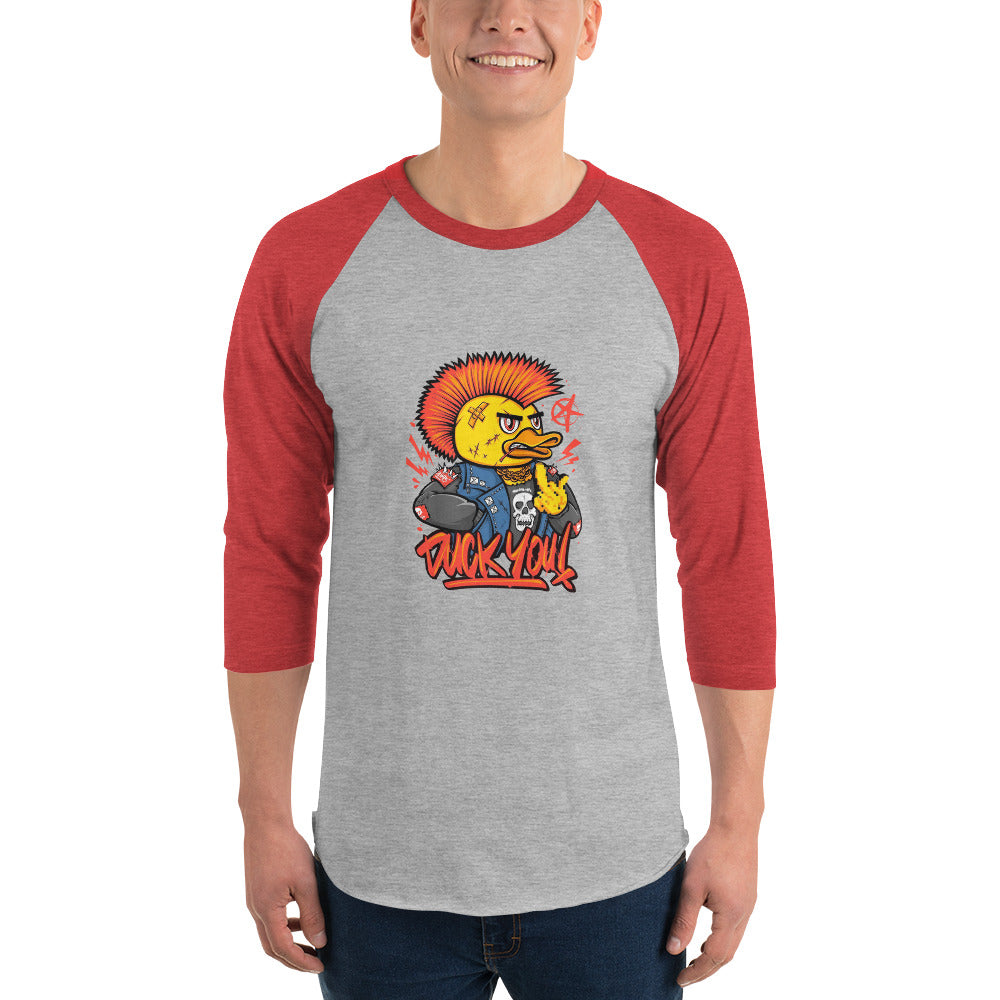 Duck you | Unisex 3/4 Sleeve Raglan Shirt | Tultex 245