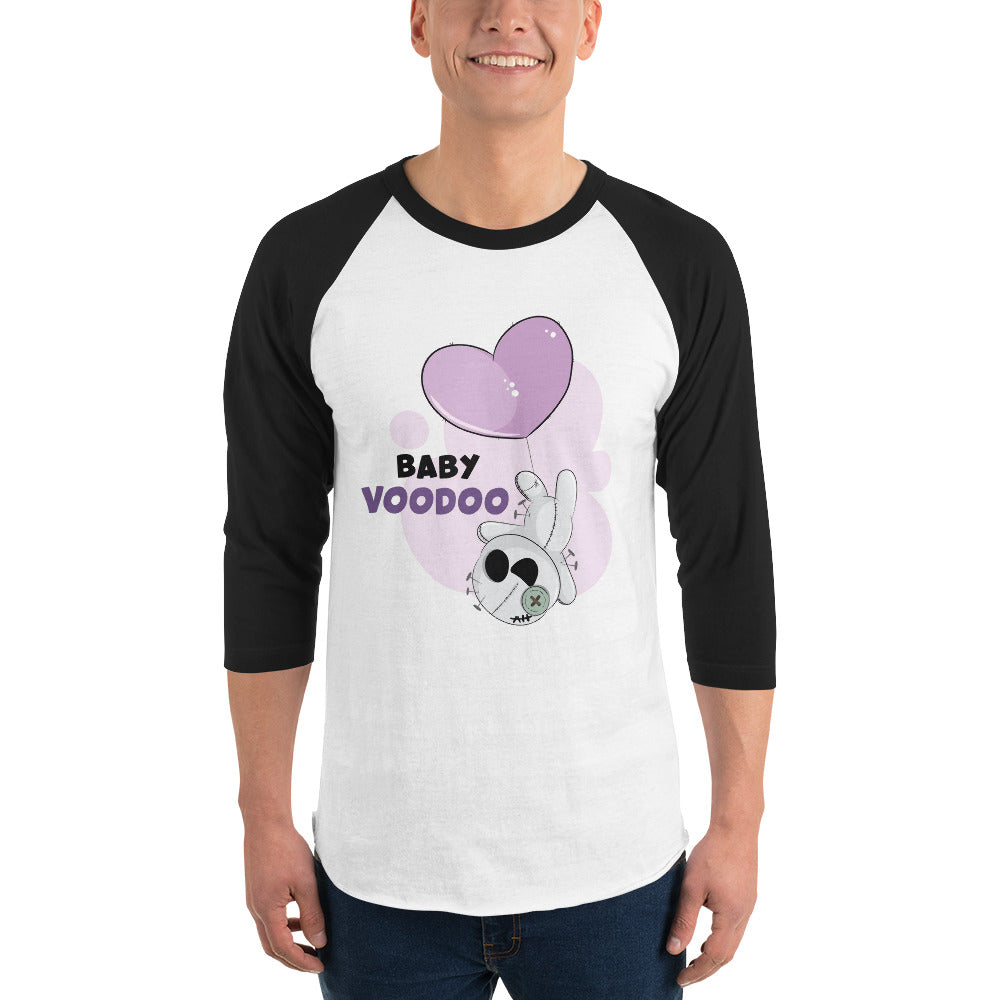 Ted heart - Baby voodoo | Unisex 3/4 Sleeve Raglan Shirt | Tultex 245