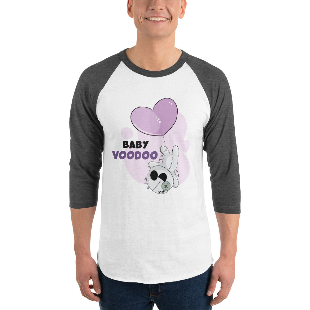 Ted heart - Baby voodoo | Unisex 3/4 Sleeve Raglan Shirt | Tultex 245