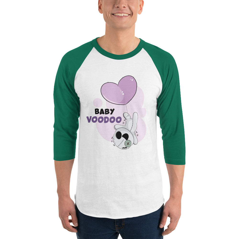 Ted heart - Baby voodoo | Unisex 3/4 Sleeve Raglan Shirt | Tultex 245
