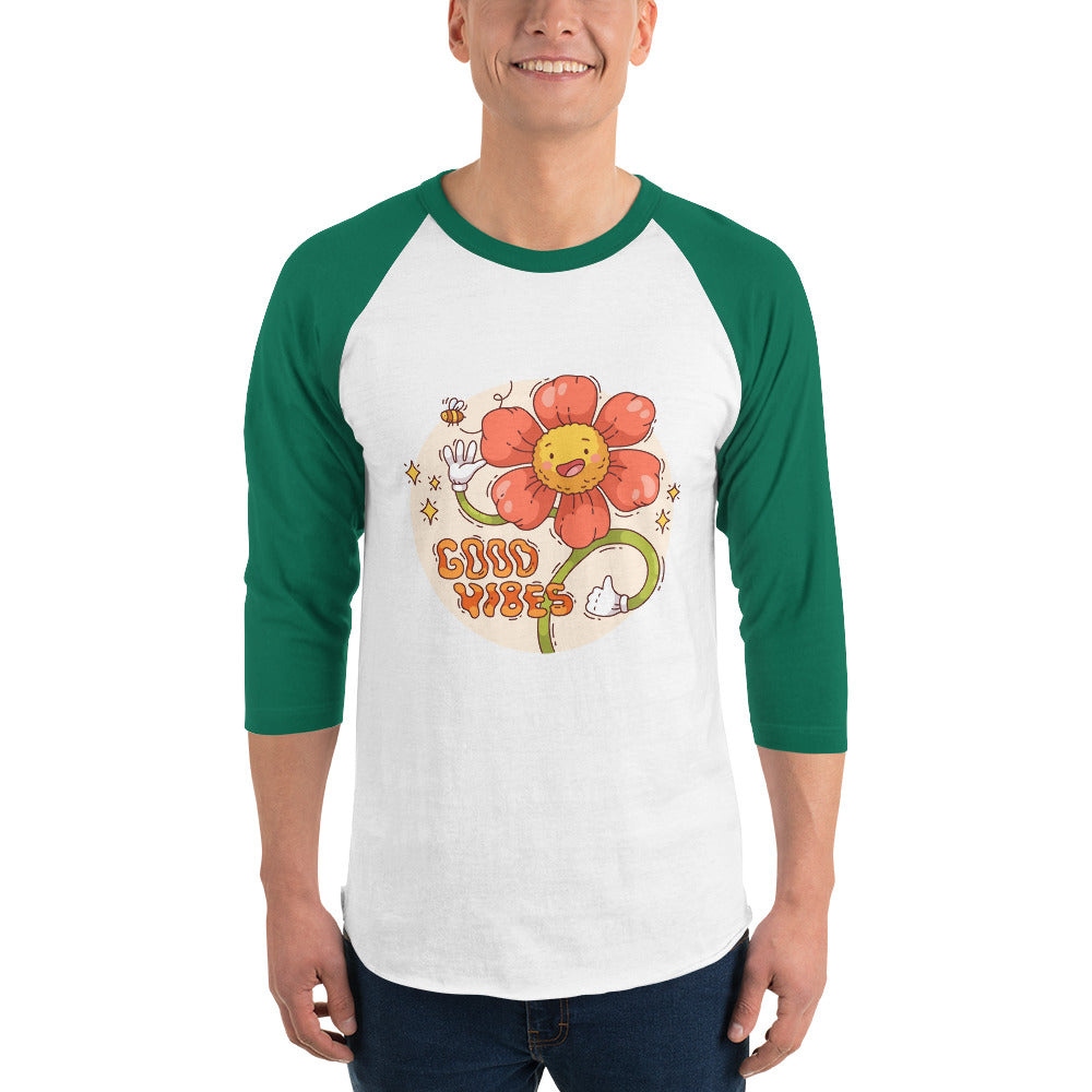 Good vides | Unisex 3/4 Sleeve Raglan Shirt | Tultex 245