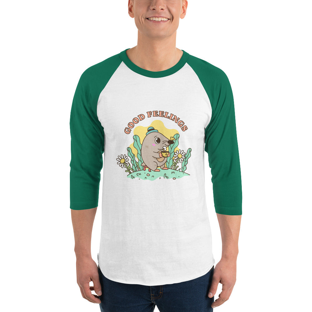 Good feelings | Unisex 3/4 Sleeve Raglan Shirt | Tultex 245