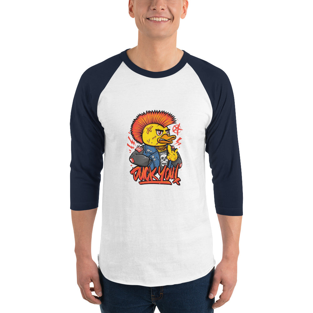 Duck you | Unisex 3/4 Sleeve Raglan Shirt | Tultex 245