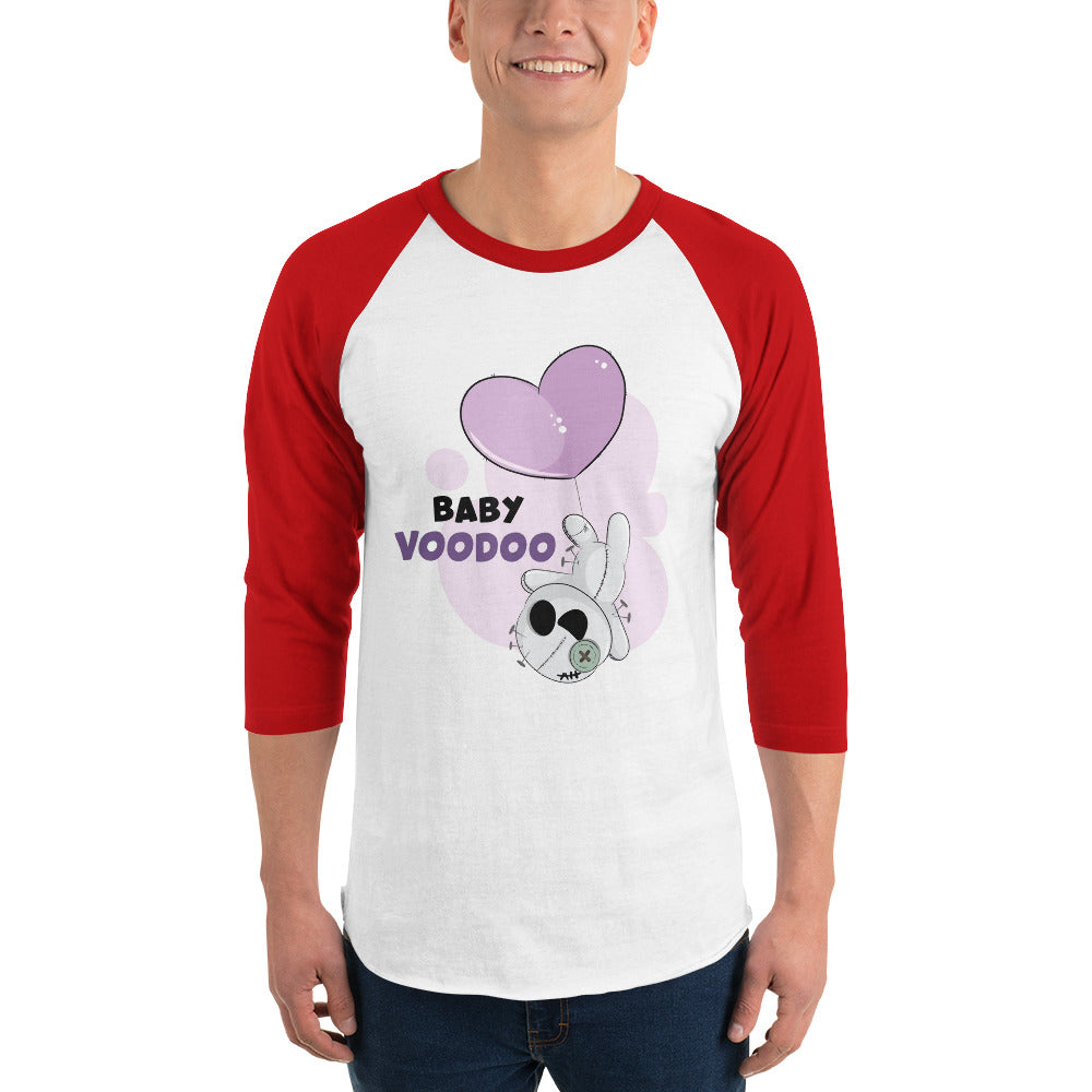 Ted heart - Baby voodoo | Unisex 3/4 Sleeve Raglan Shirt | Tultex 245