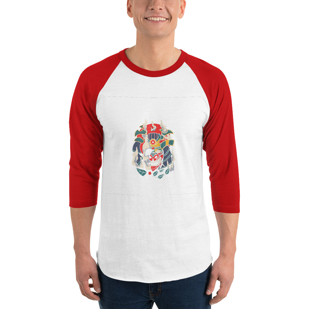 Samurai skull | Unisex 3/4 Sleeve Raglan Shirt | Tultex 245