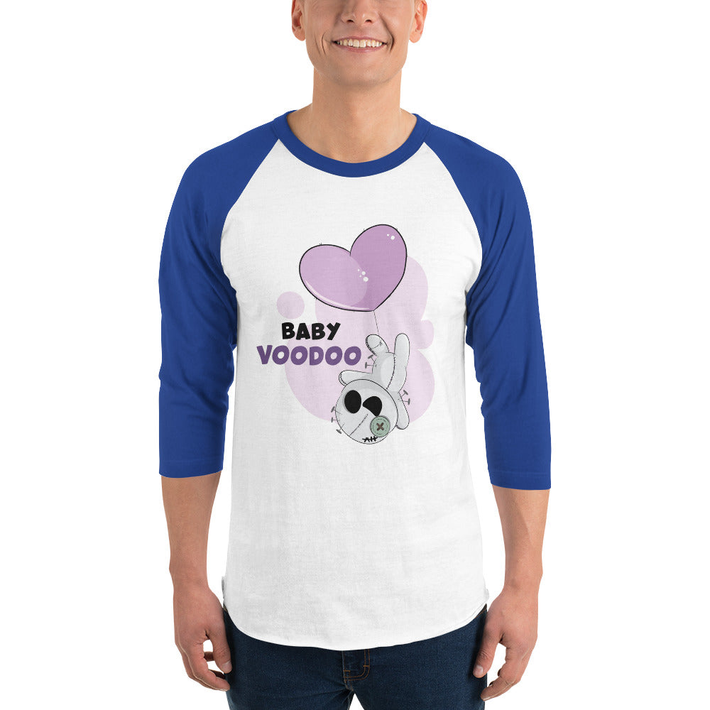 Ted heart - Baby voodoo | Unisex 3/4 Sleeve Raglan Shirt | Tultex 245