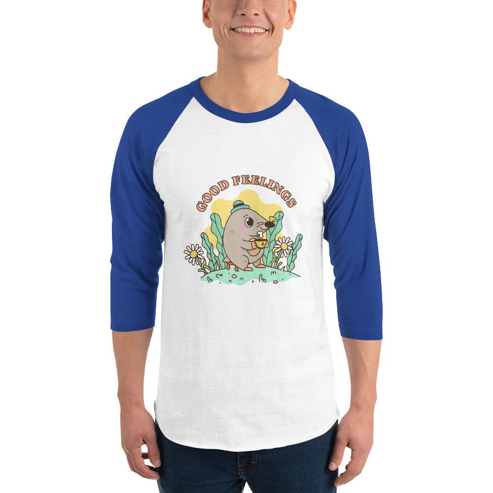 Good feelings | Unisex 3/4 Sleeve Raglan Shirt | Tultex 245