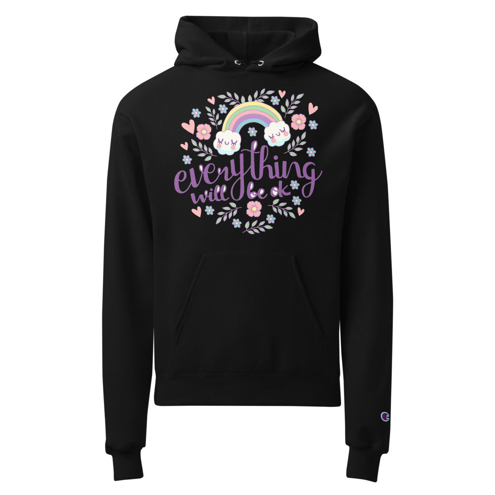 Rainbow - Everything will be ok | Unisex Champion Powerblend Hoodie | S700