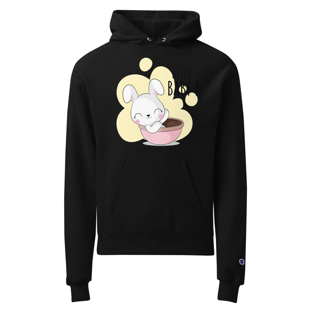 White rabbit - Hello baby | Unisex Champion Powerblend Hoodie | S700