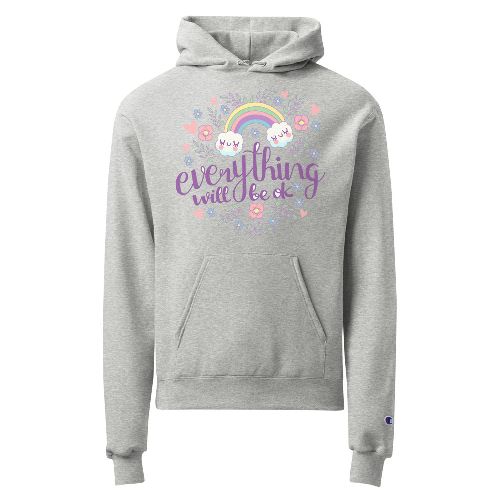 Rainbow - Everything will be ok | Unisex Champion Powerblend Hoodie | S700
