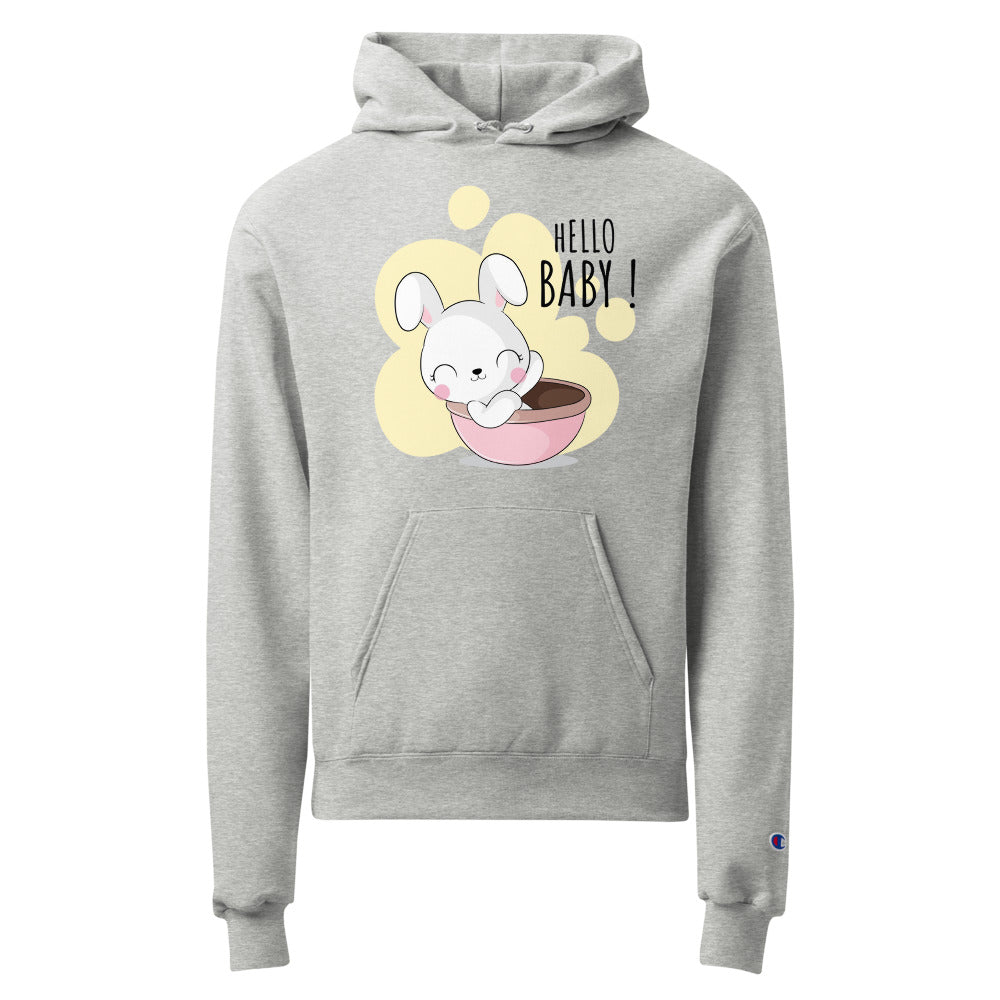 White rabbit - Hello baby | Unisex Champion Powerblend Hoodie | S700