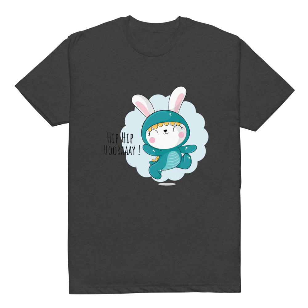 Green rabbit - HIP HIP HOORAAAY | Unisex CVC T-shirt | Next Level 6210