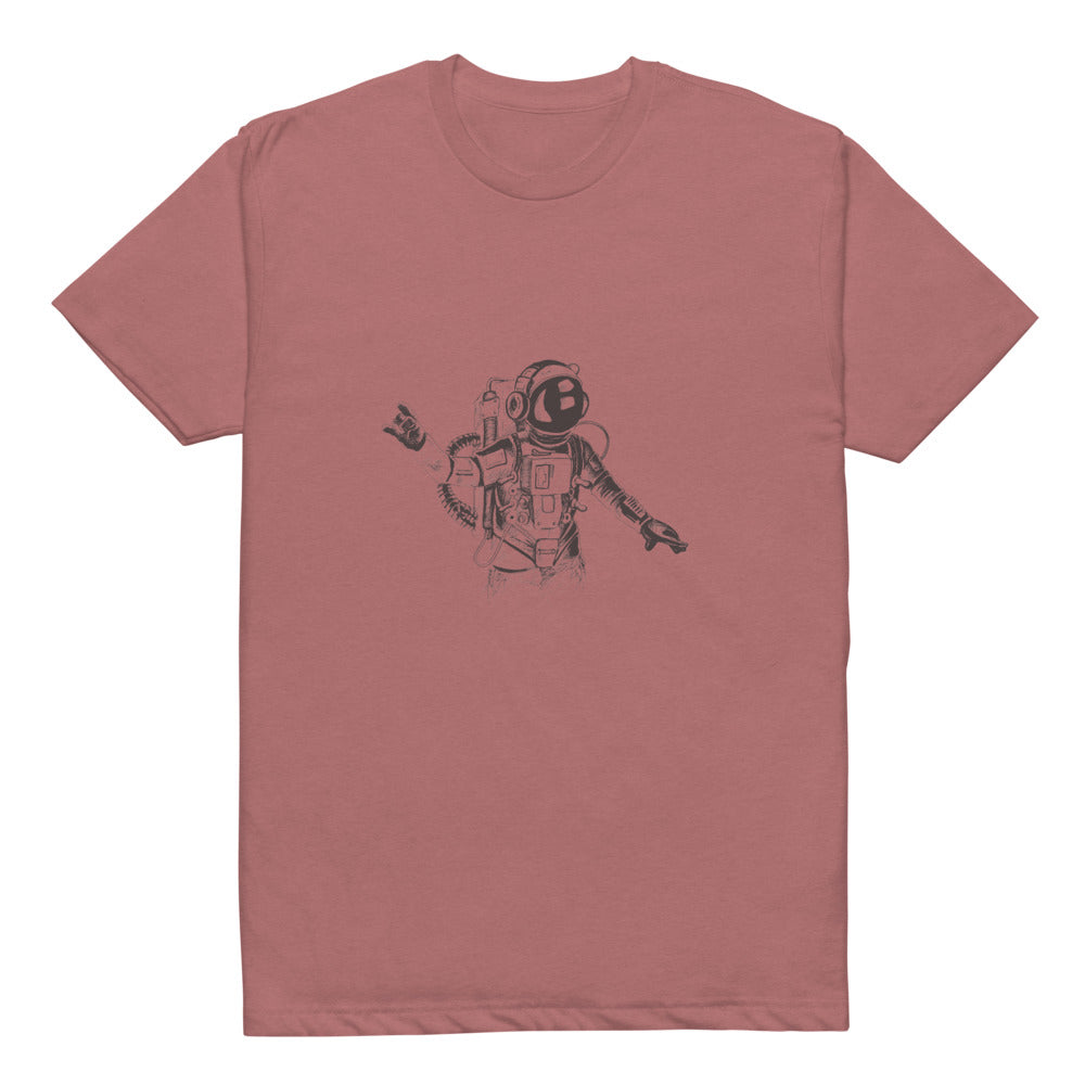 Black & white space travel man | Unisex CVC T-shirt | Next Level 6210