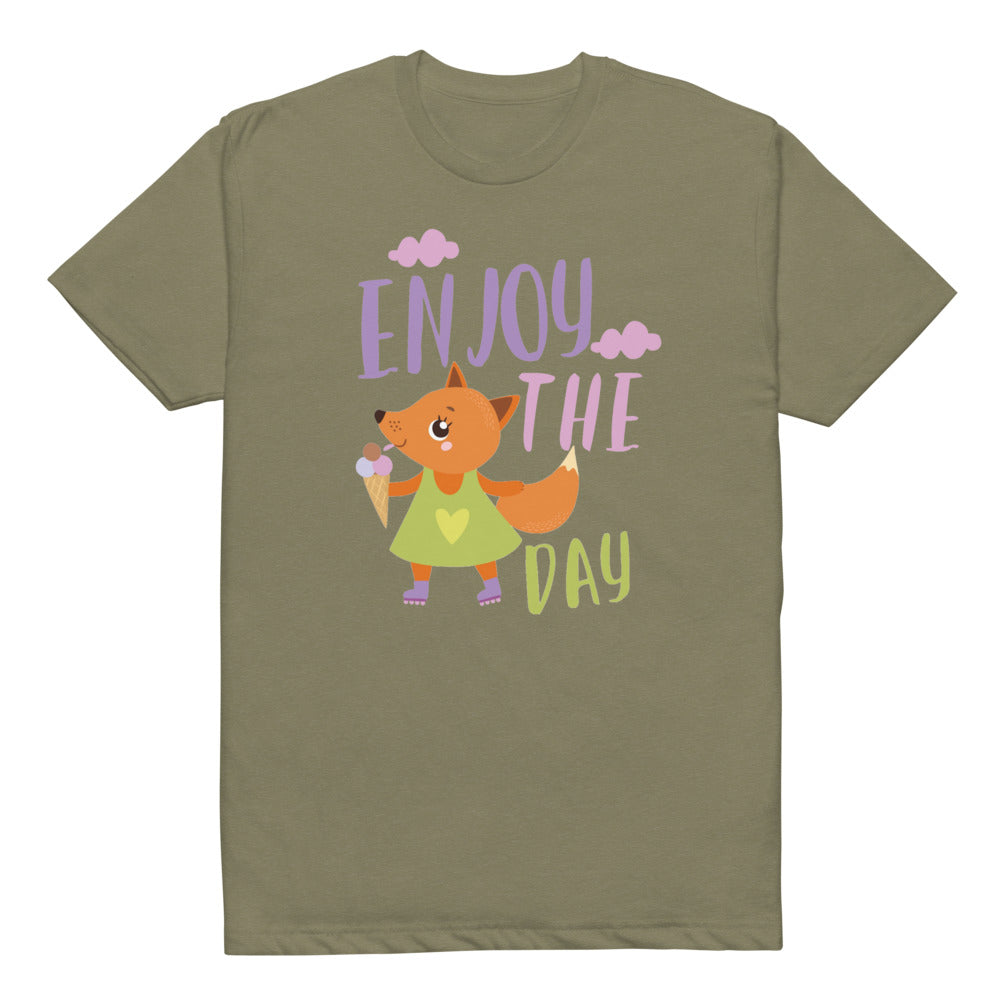 Orange fox - Ẹnoy the day | Unisex CVC T-shirt | Next Level 6210
